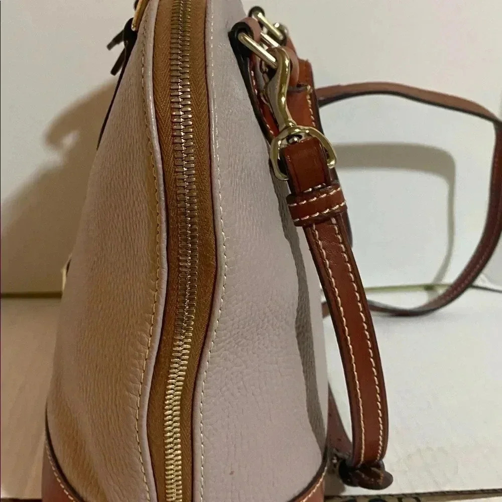 Dooney Bourke vintage grey leather satchel handbag - Picture 4 of 16